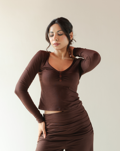 Verona Top - Brown