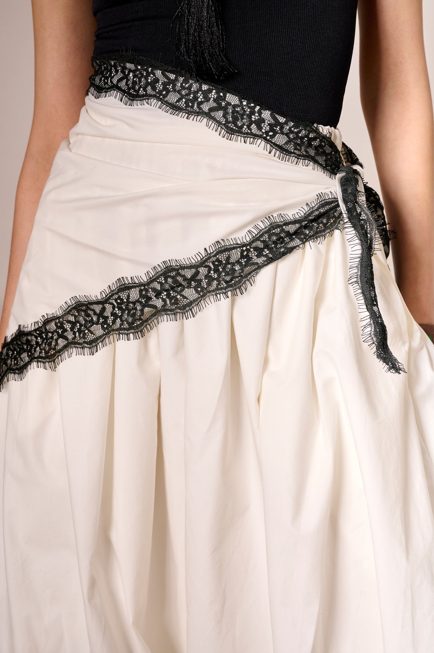 White Poplin Scarf
