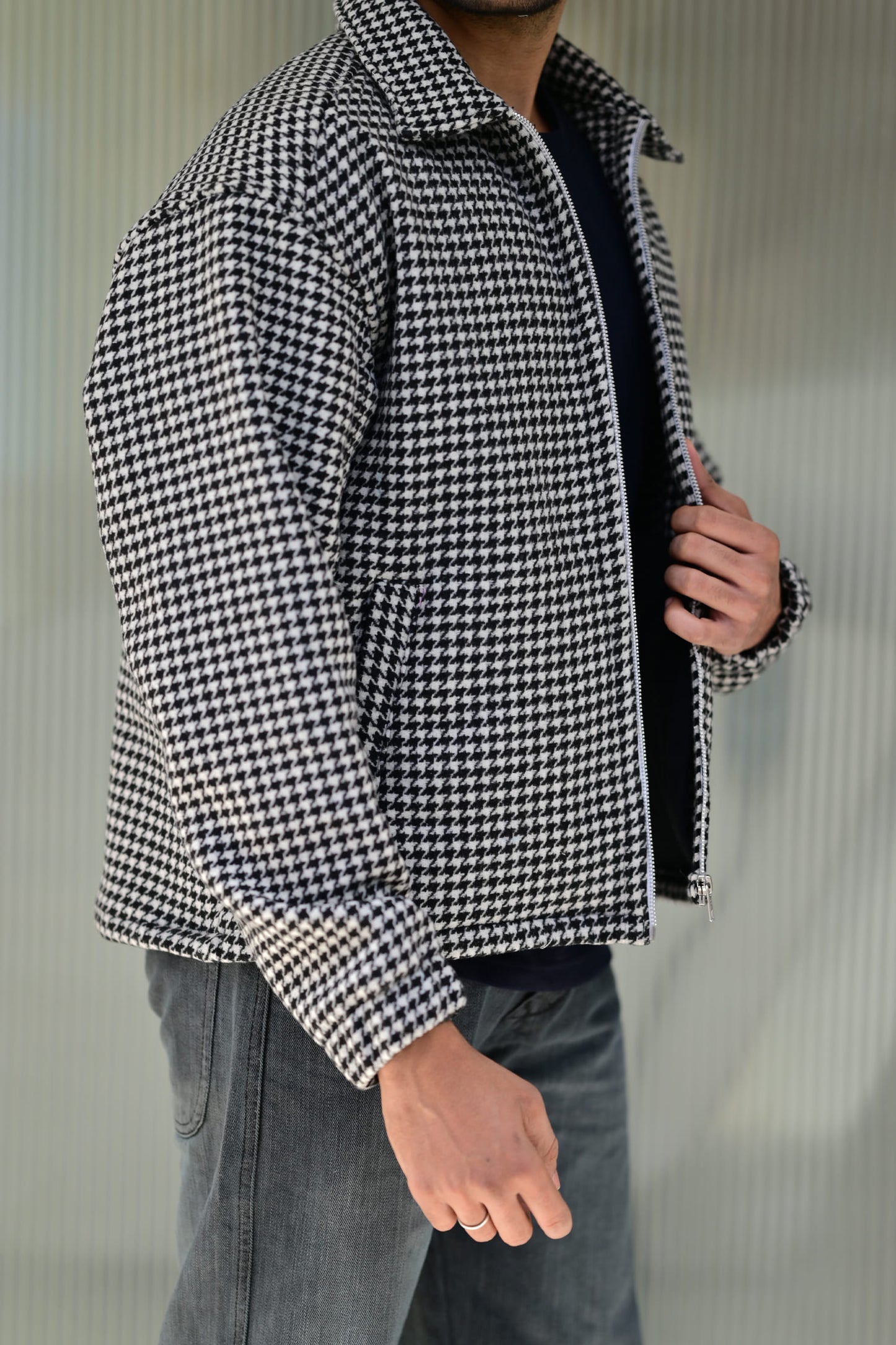 Houndstooth Haven Unisex Jacket