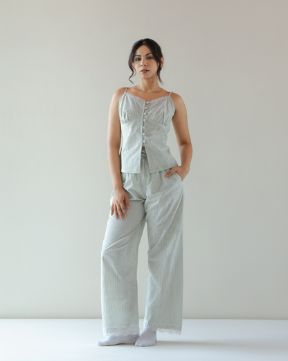 Amy Top - Green Stripe