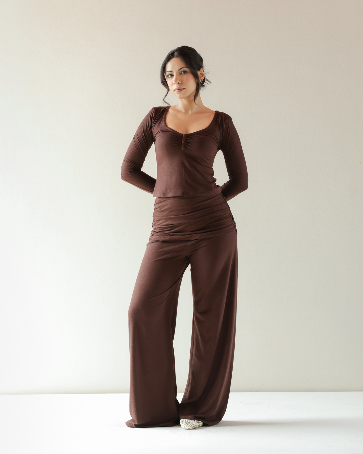 Verona Top - Brown