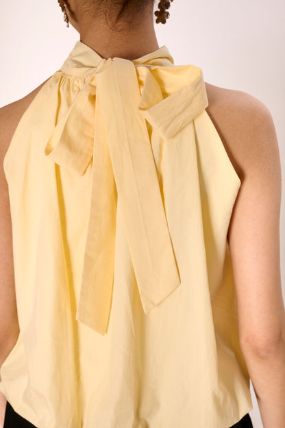 Butter Yellow Bow Balloon Top