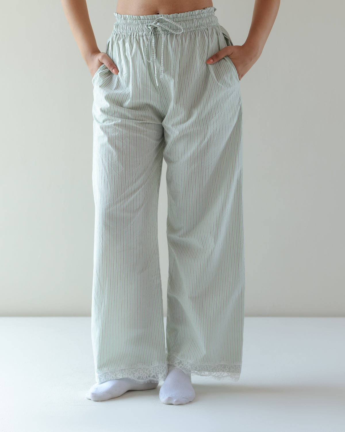 Lounge Pajama - Green Stripe
