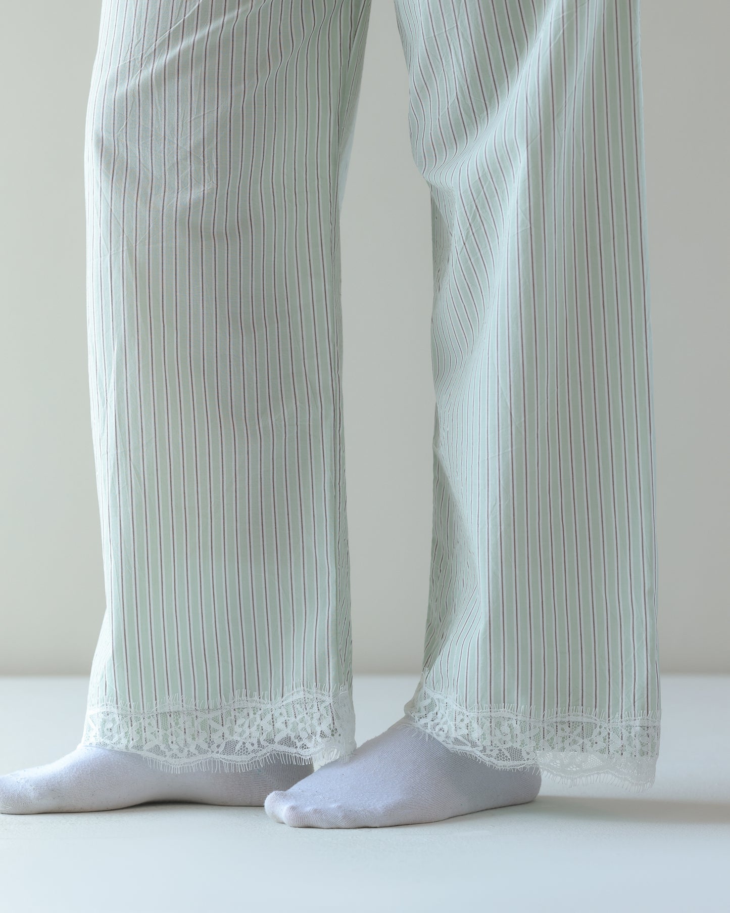 Lounge Pajama - Green Stripe