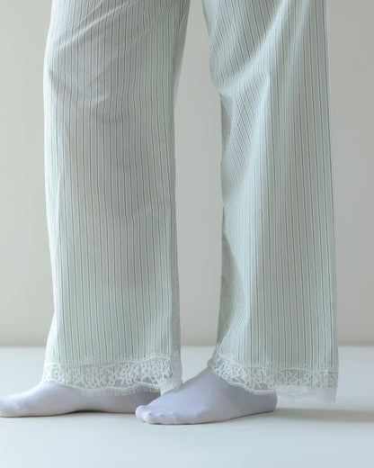 Lounge Pajama - Green Stripe