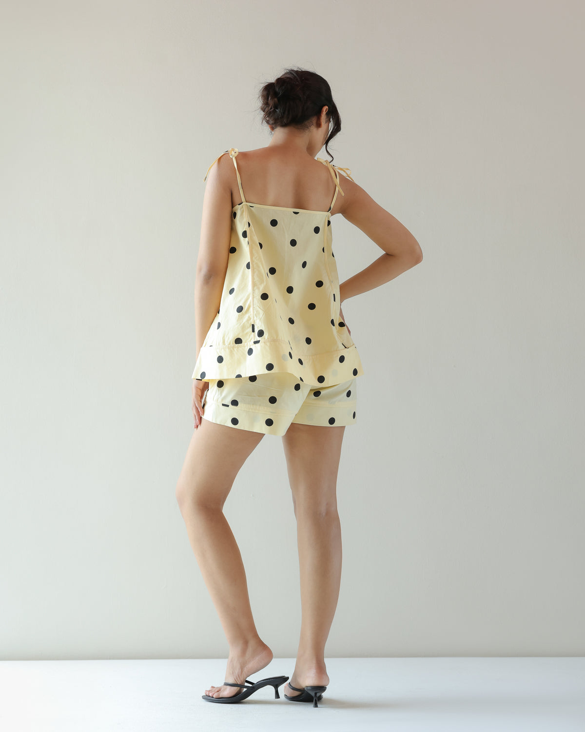 Thea Top in yellow polka dot print - view 7