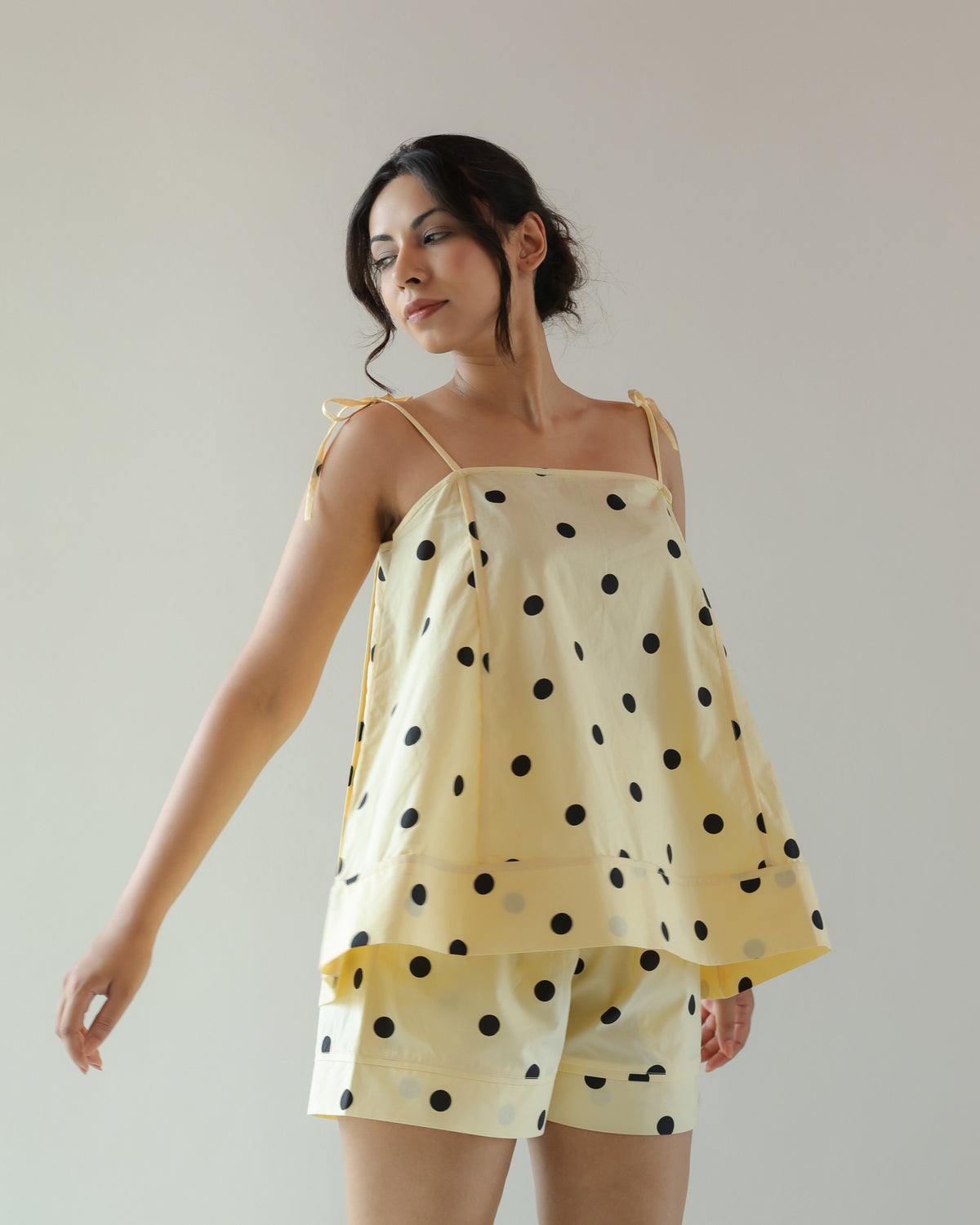 Lounge Shorts - Yellow Polka
