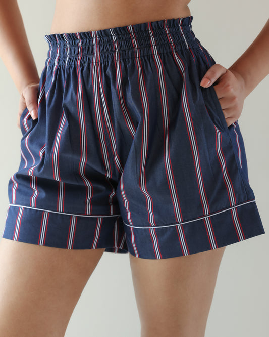 Lounge Shorts - Blue Stripe