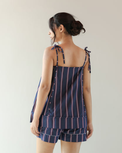 Thea Top - Blue Red Stripe