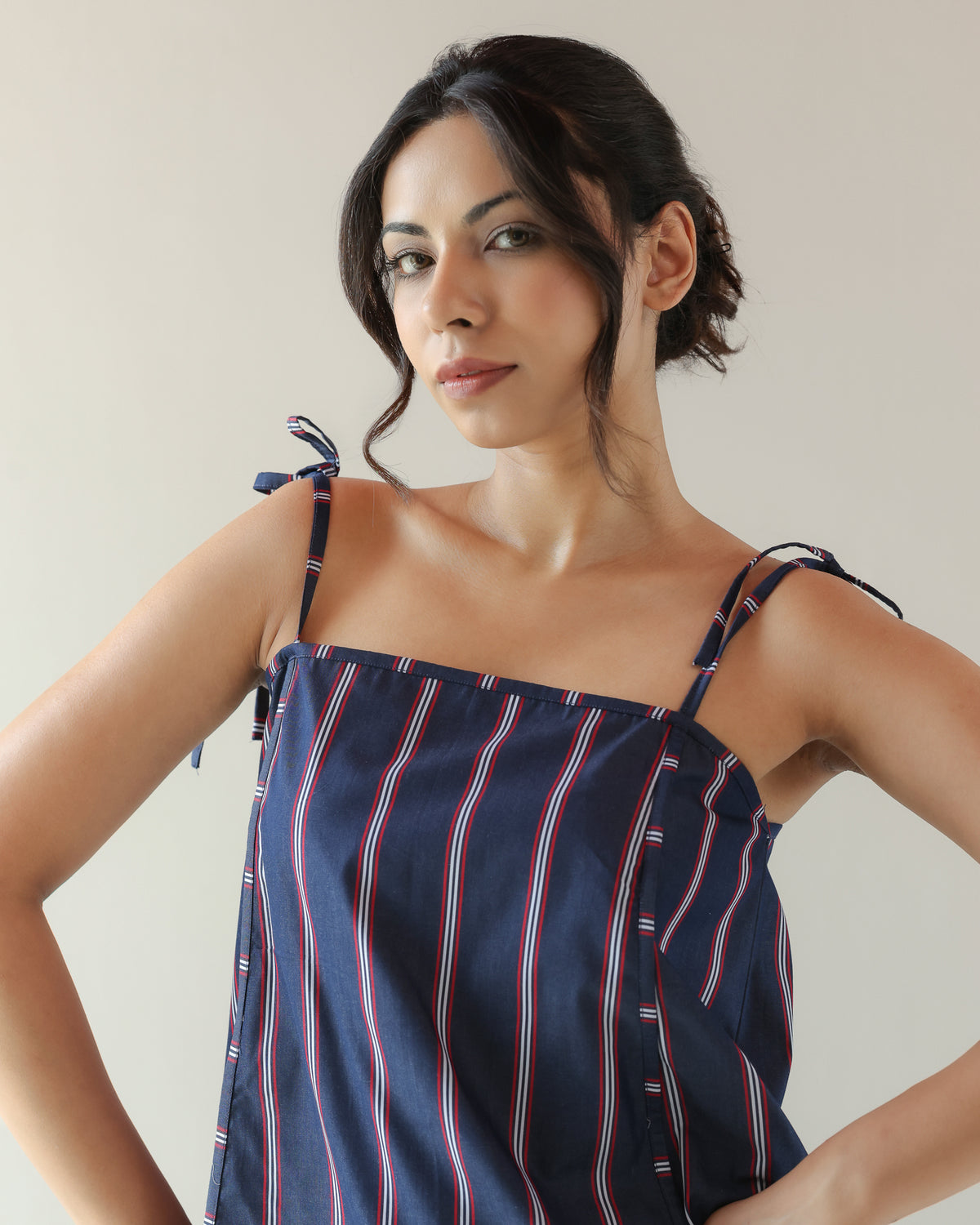 Thea Top - Blue Red Stripe