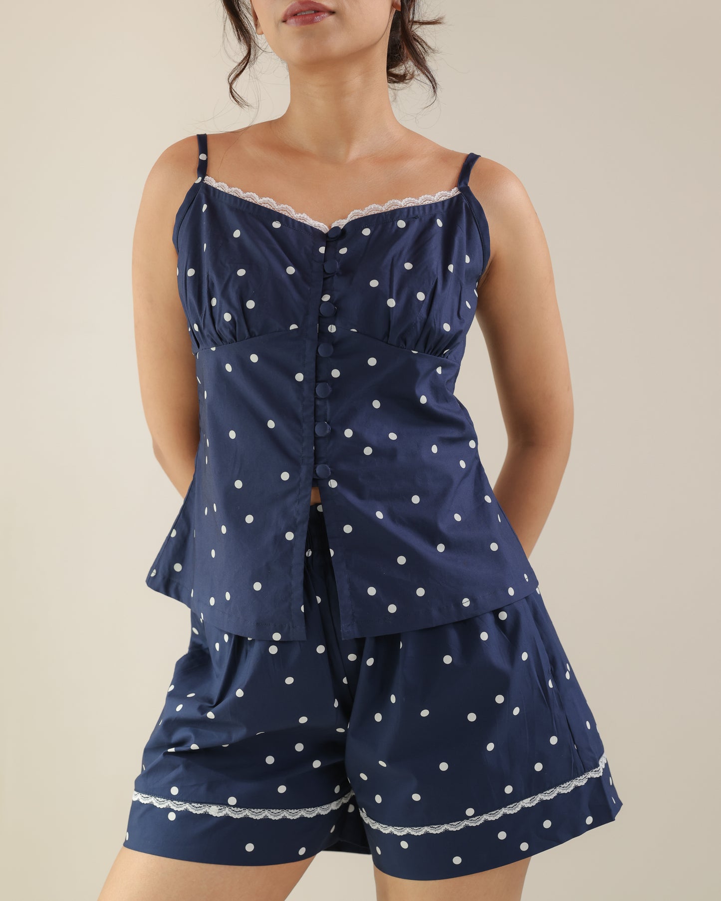Amy Top - Blue Polka