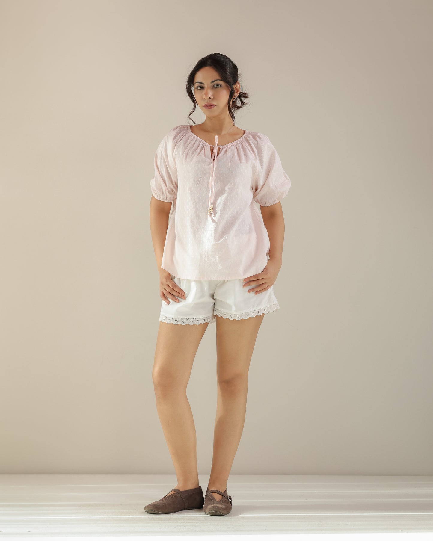Reverie Top - Pink Dobby