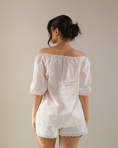 Reverie Top - Pink Dobby