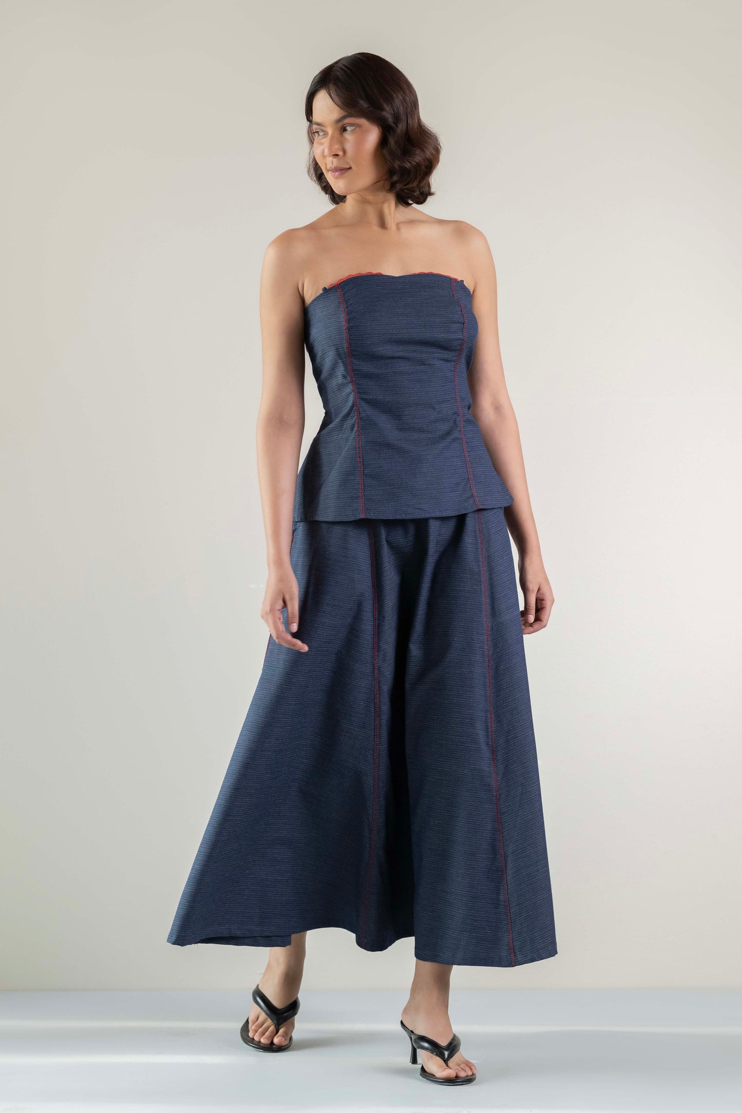 The Amber Corset Top- Blue