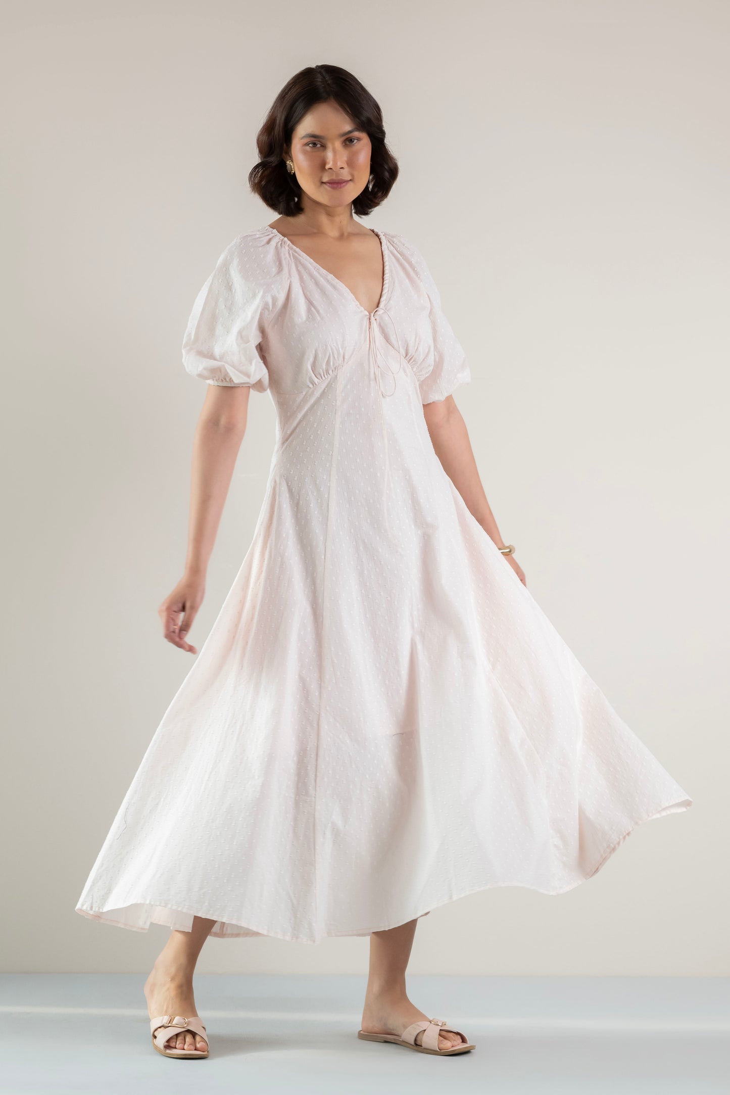 Blossom Swirl Dress- Pastel Pink