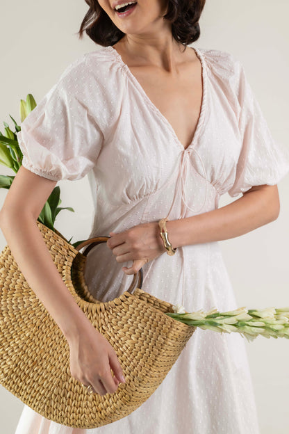 Blossom Swirl Dress- Pastel Pink