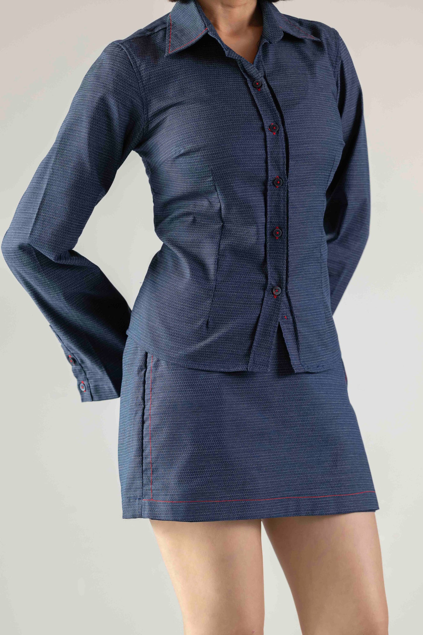 The Fitted Denim Shirt- Blue