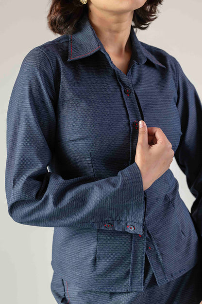 The Fitted Denim Shirt- Blue