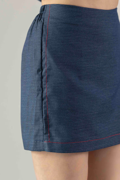 Denim Skorts- Blue