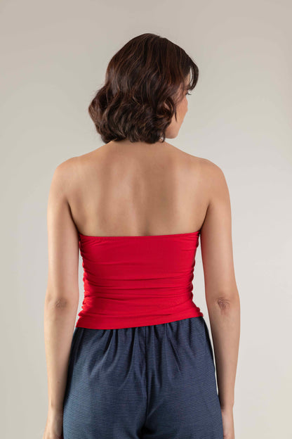Luna Tube Top- Goji Red
