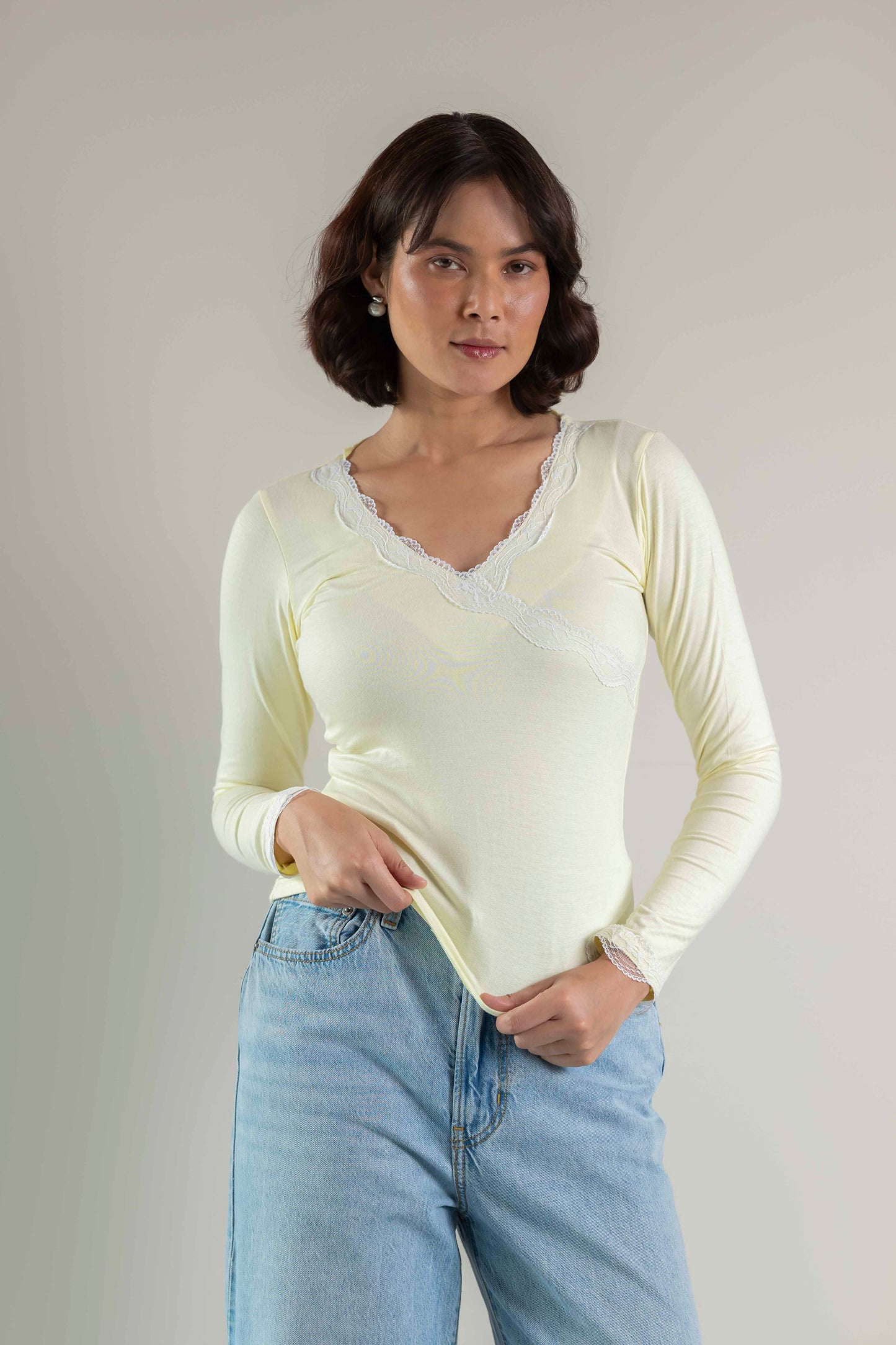 The Sabrina Top- Butter yellow