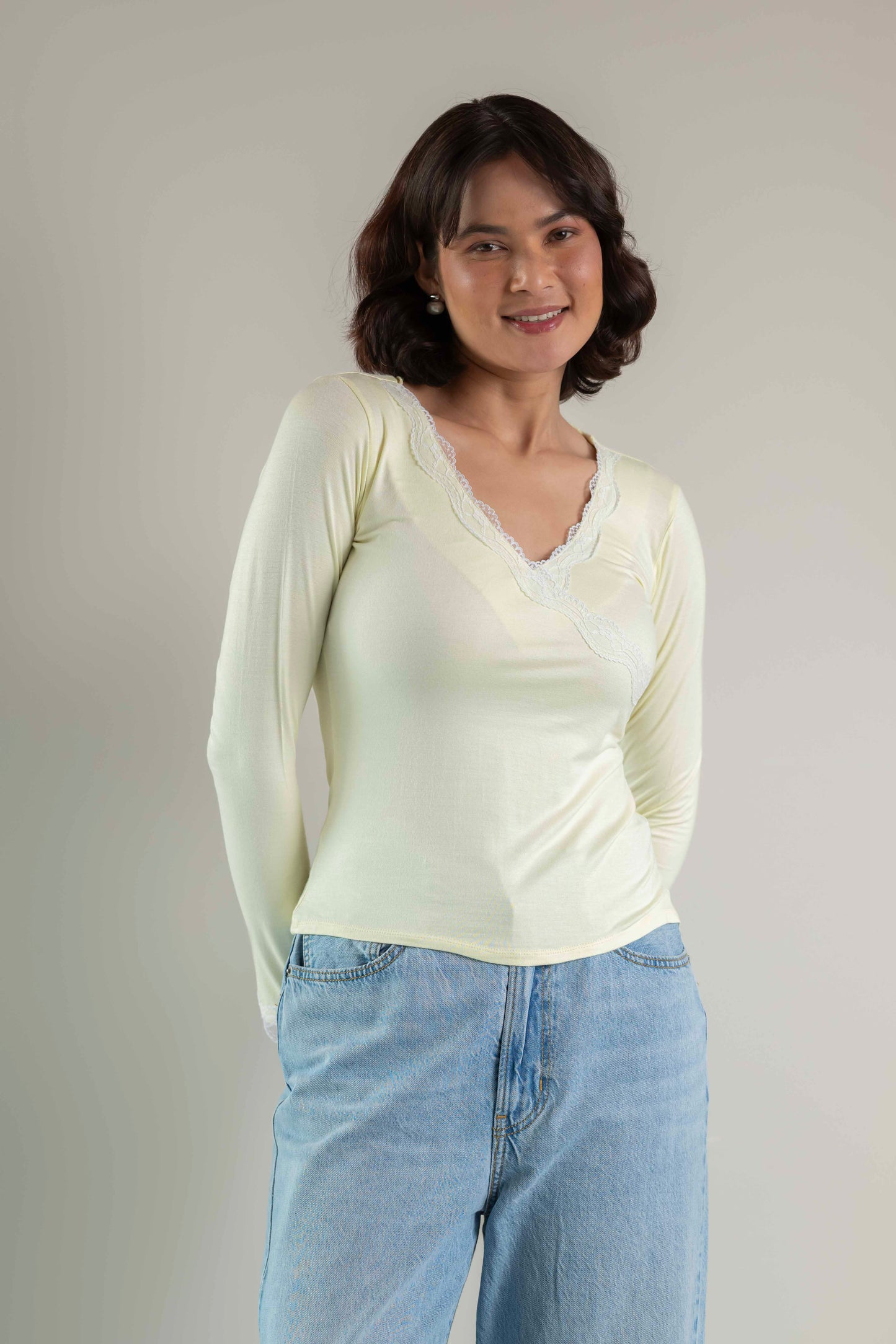 The Sabrina Top- Butter yellow