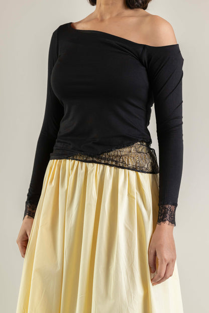 The Amara Lace Top- Black