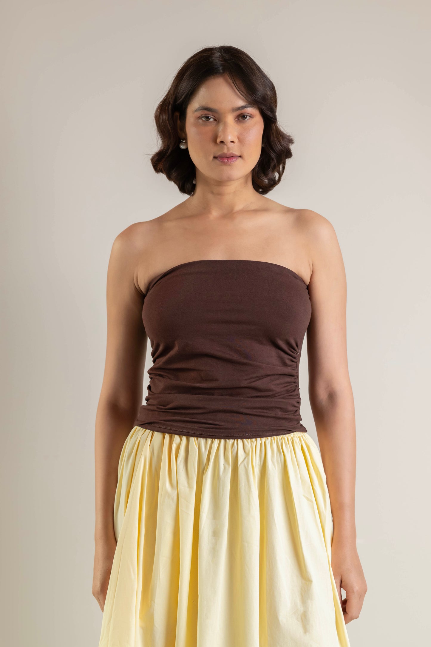 Luna Tube Top- Chocolate Brown