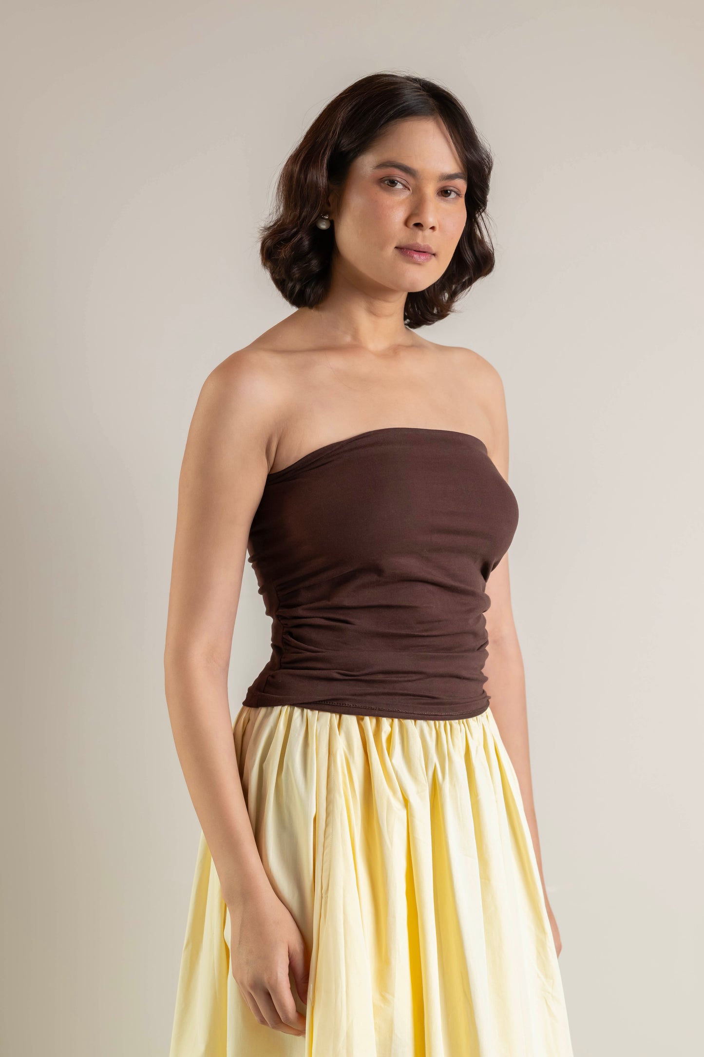 Luna Tube Top- Chocolate Brown