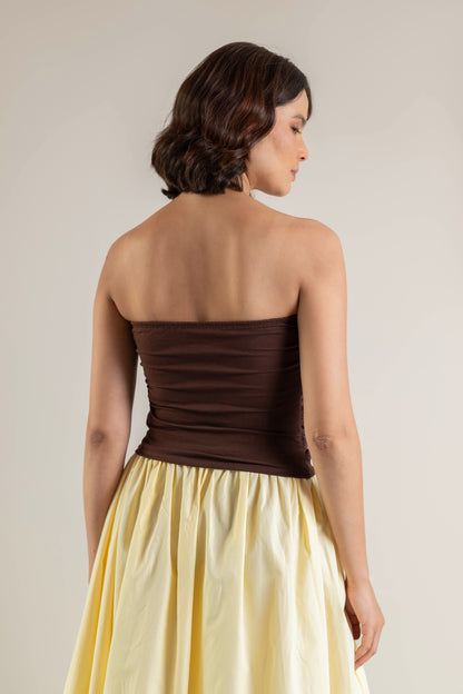 Luna Tube Top- Chocolate Brown