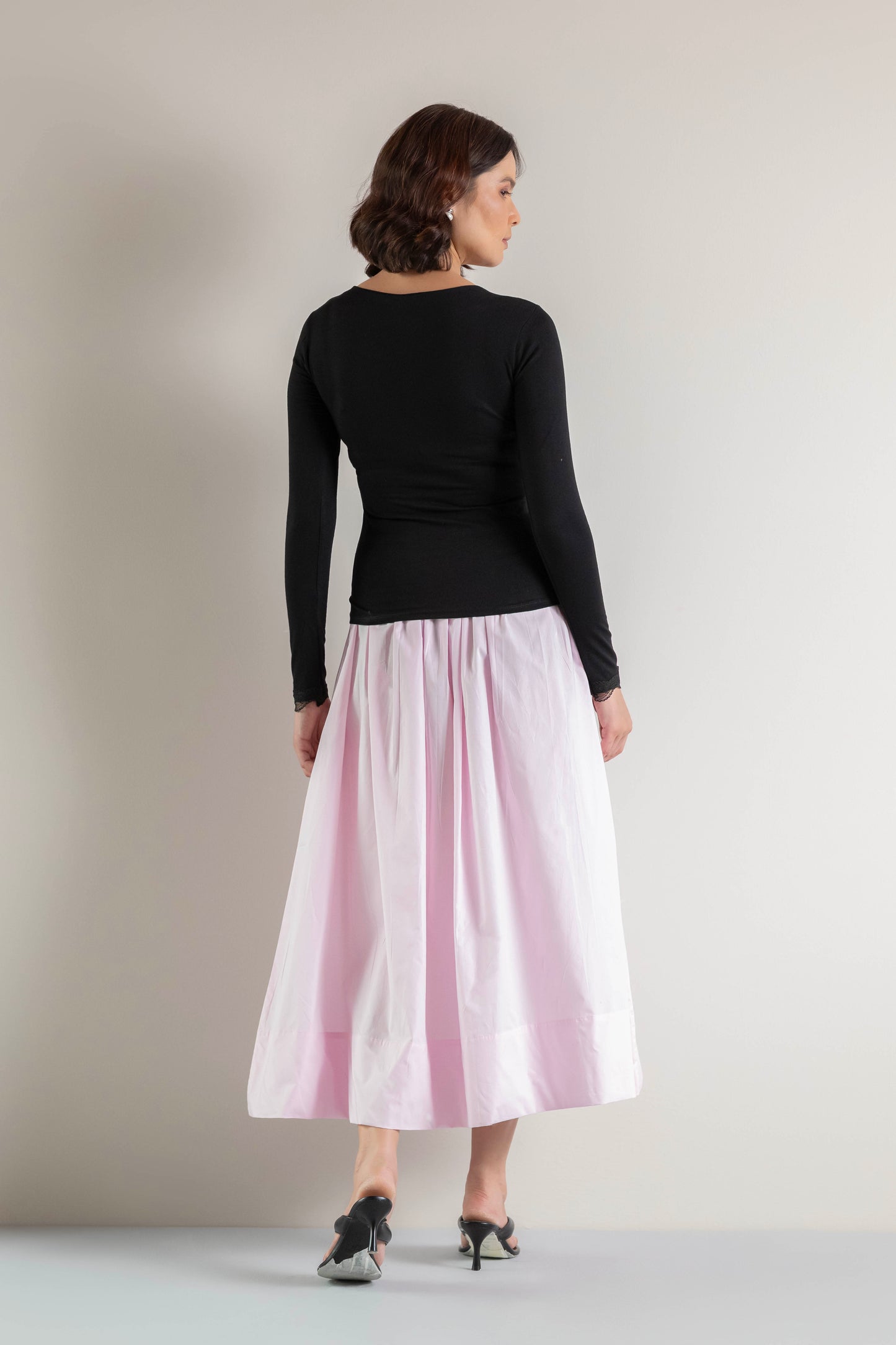 Baby Pink Cotton Poplin Skirt