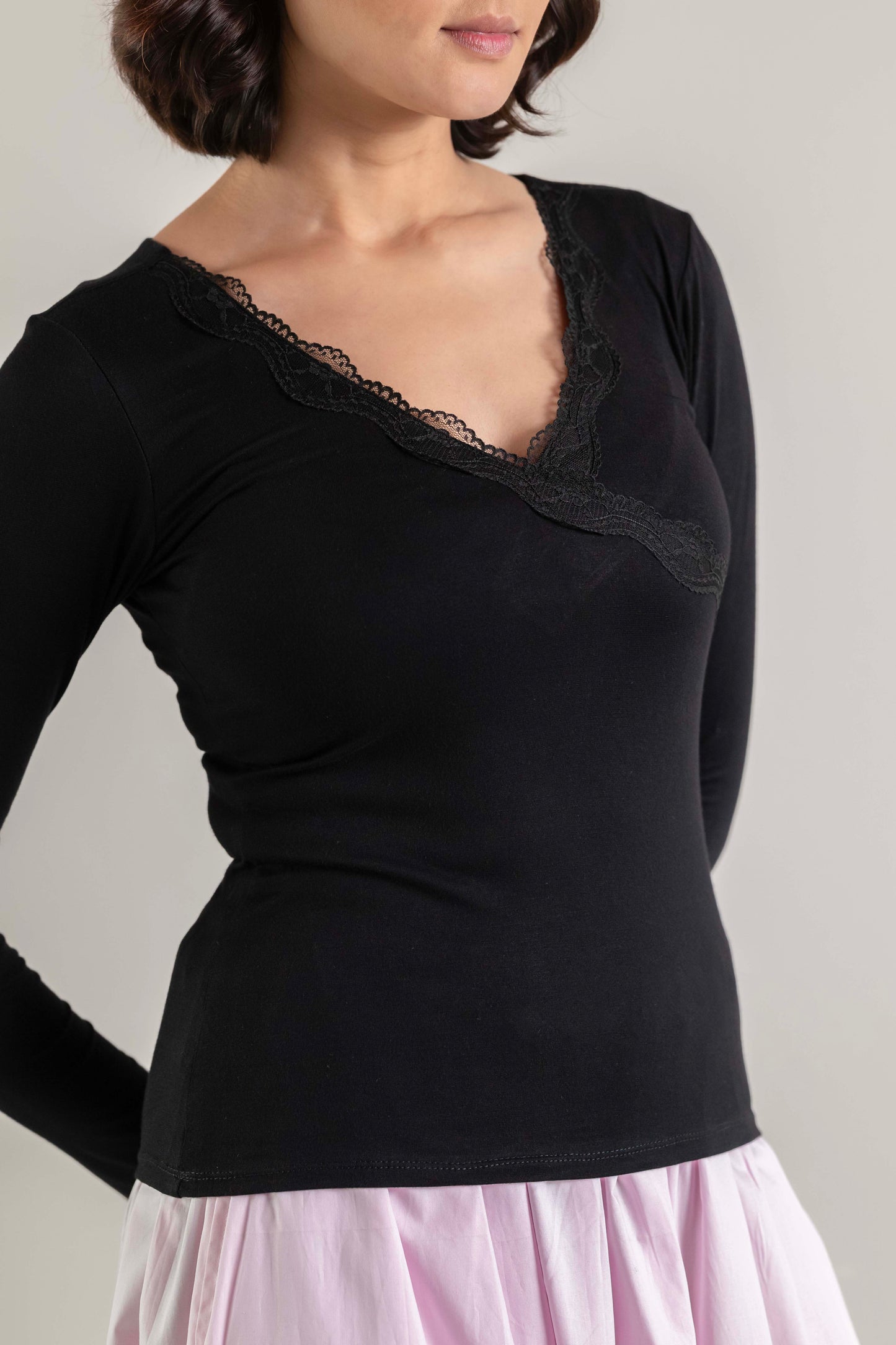 The Sabrina Top- Black