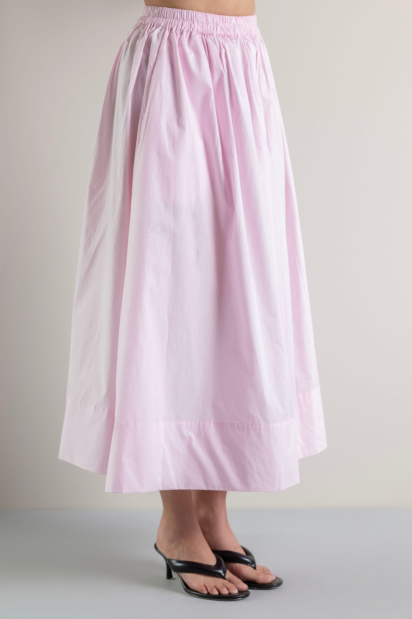Baby Pink Cotton Poplin Skirt