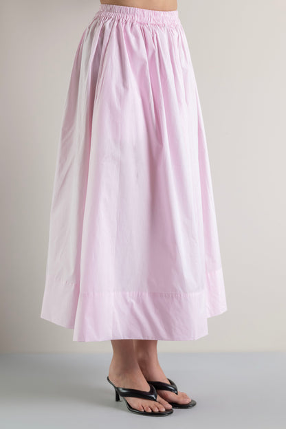 Baby Pink Cotton Poplin Skirt