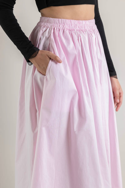 Baby Pink Cotton Poplin Skirt
