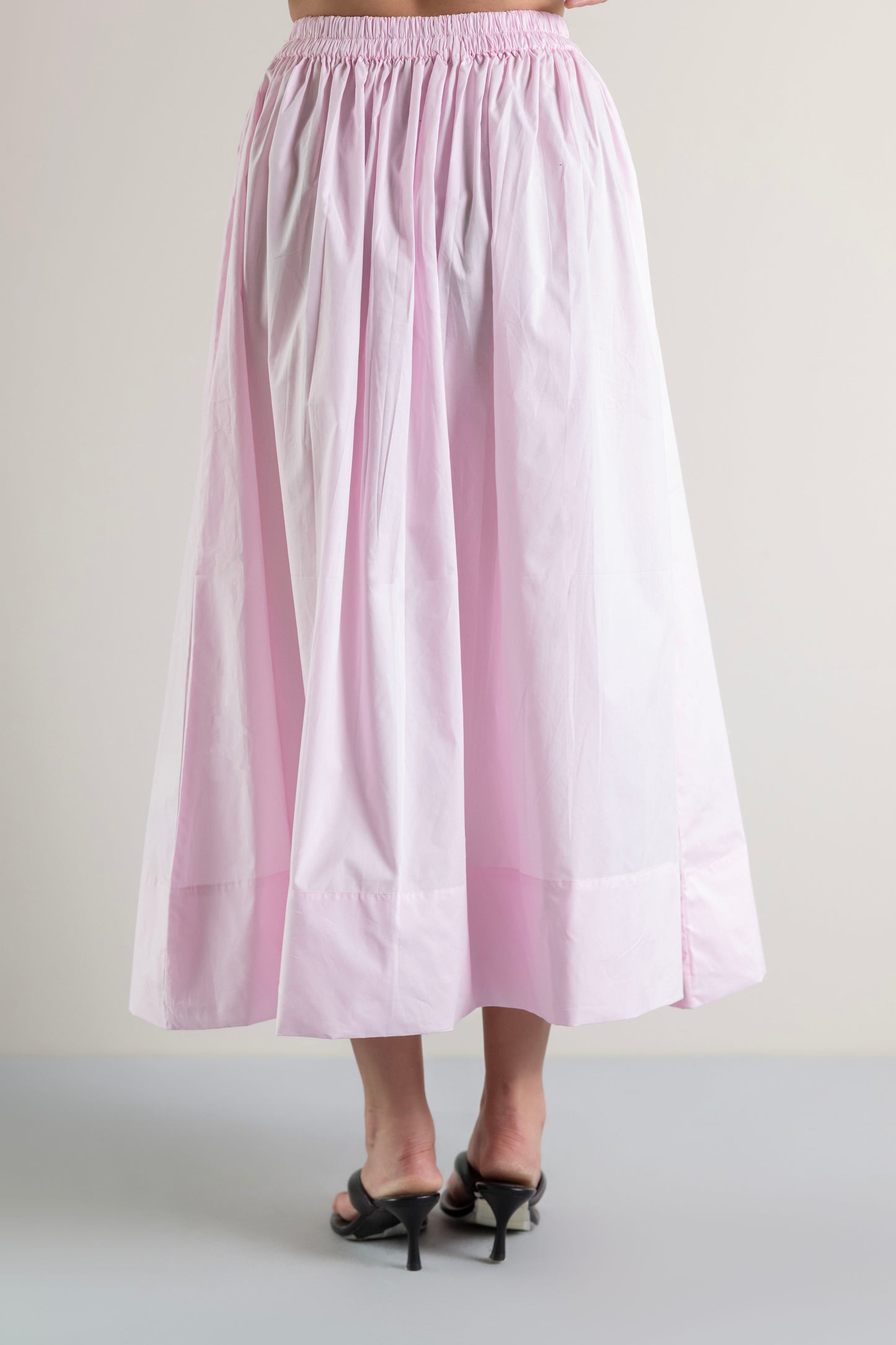 Baby Pink Cotton Poplin Skirt