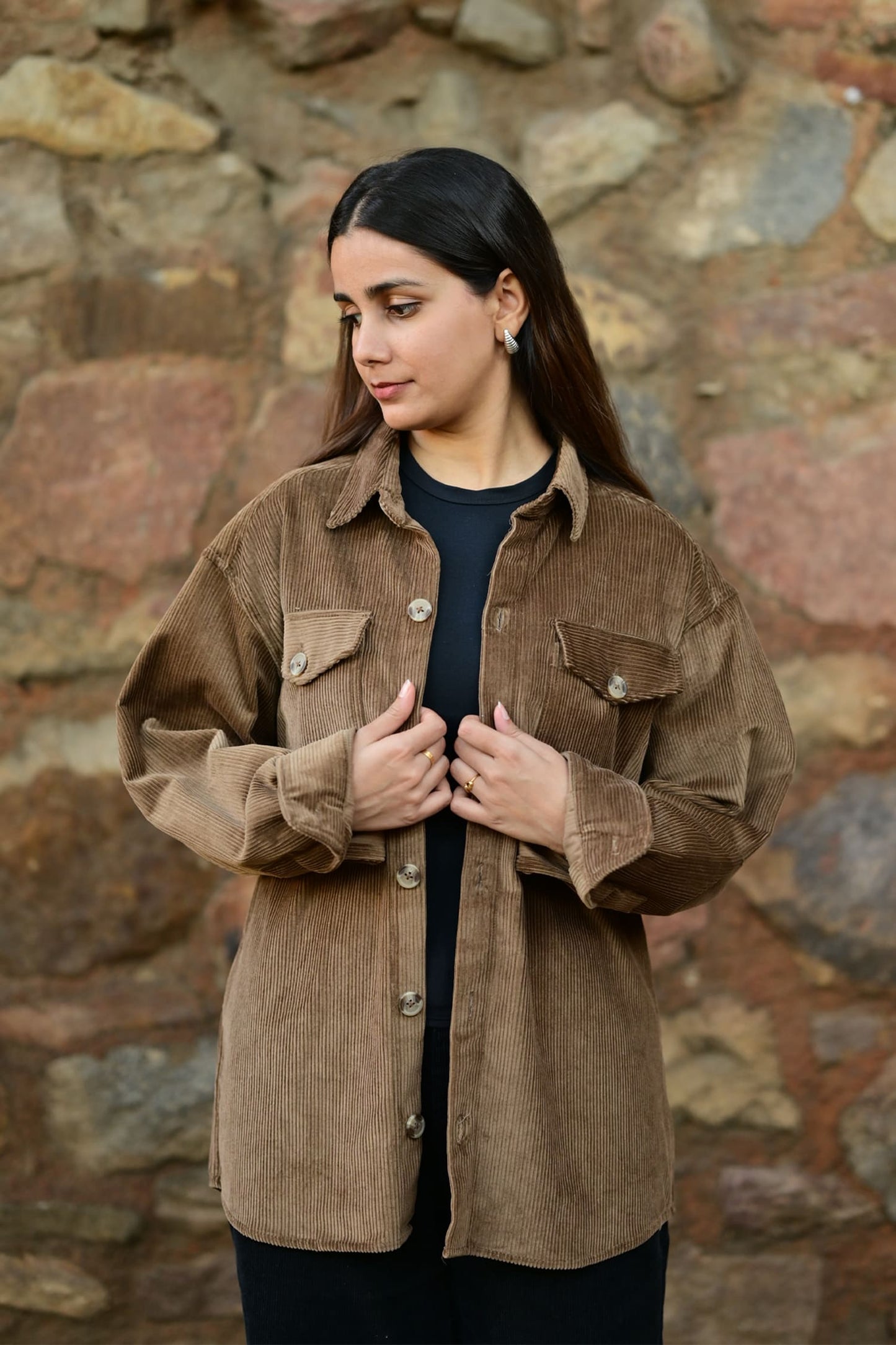 Chestnut Unisex Shacket