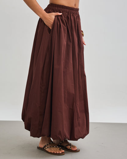 Balloon Skirt - Chocolate Brown