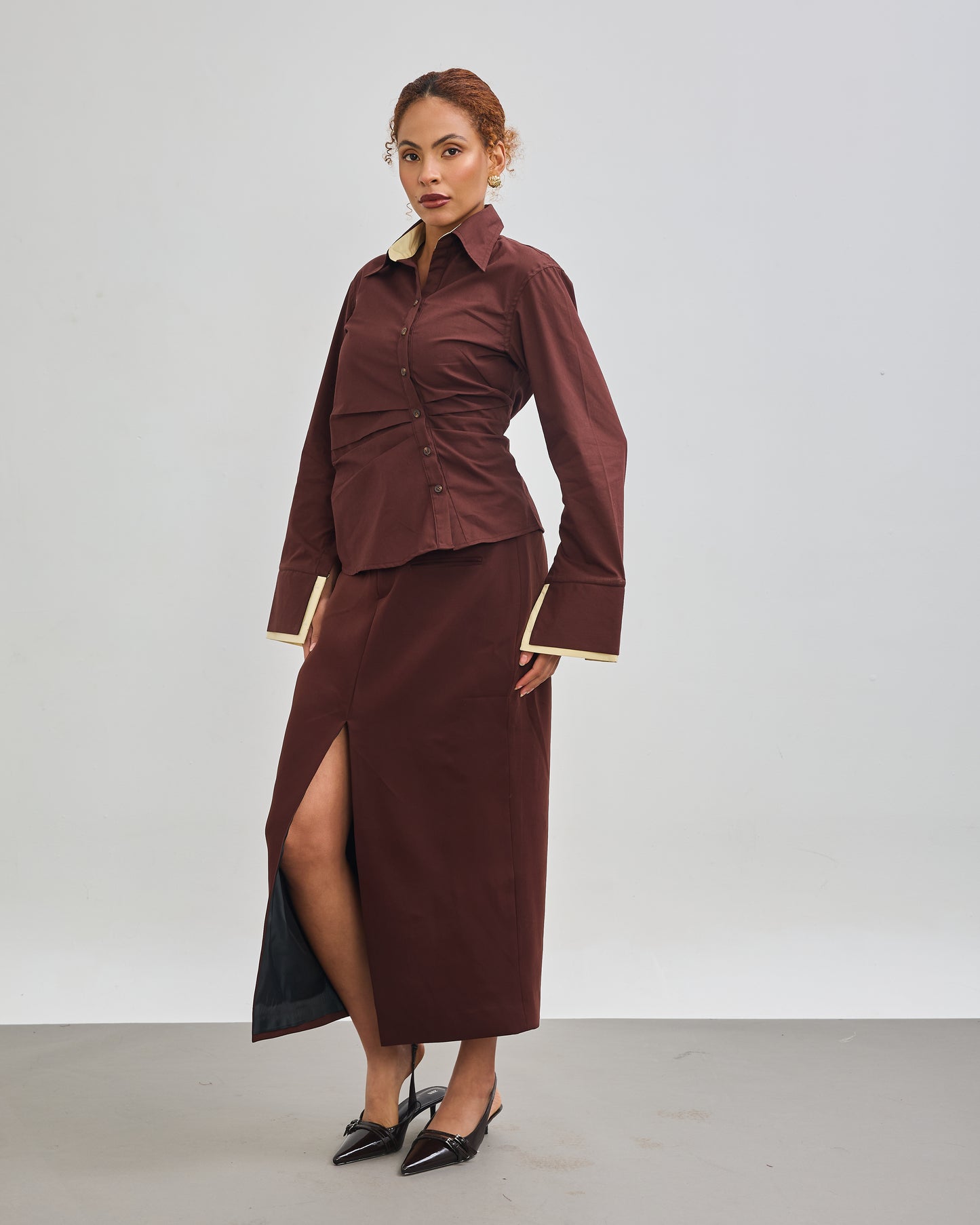 The Classic A-Line Skirt - Chocolate Brown