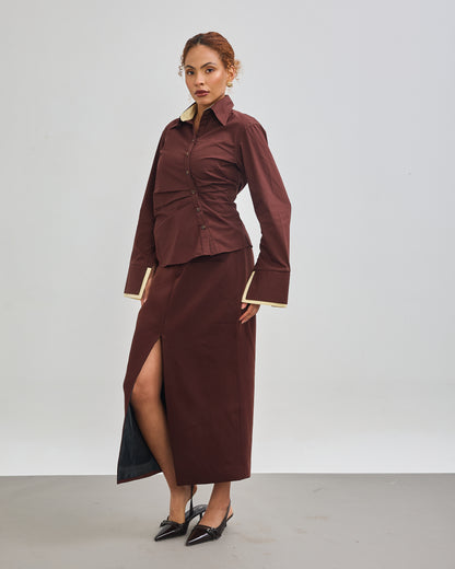 The Classic A-Line Skirt - Chocolate Brown