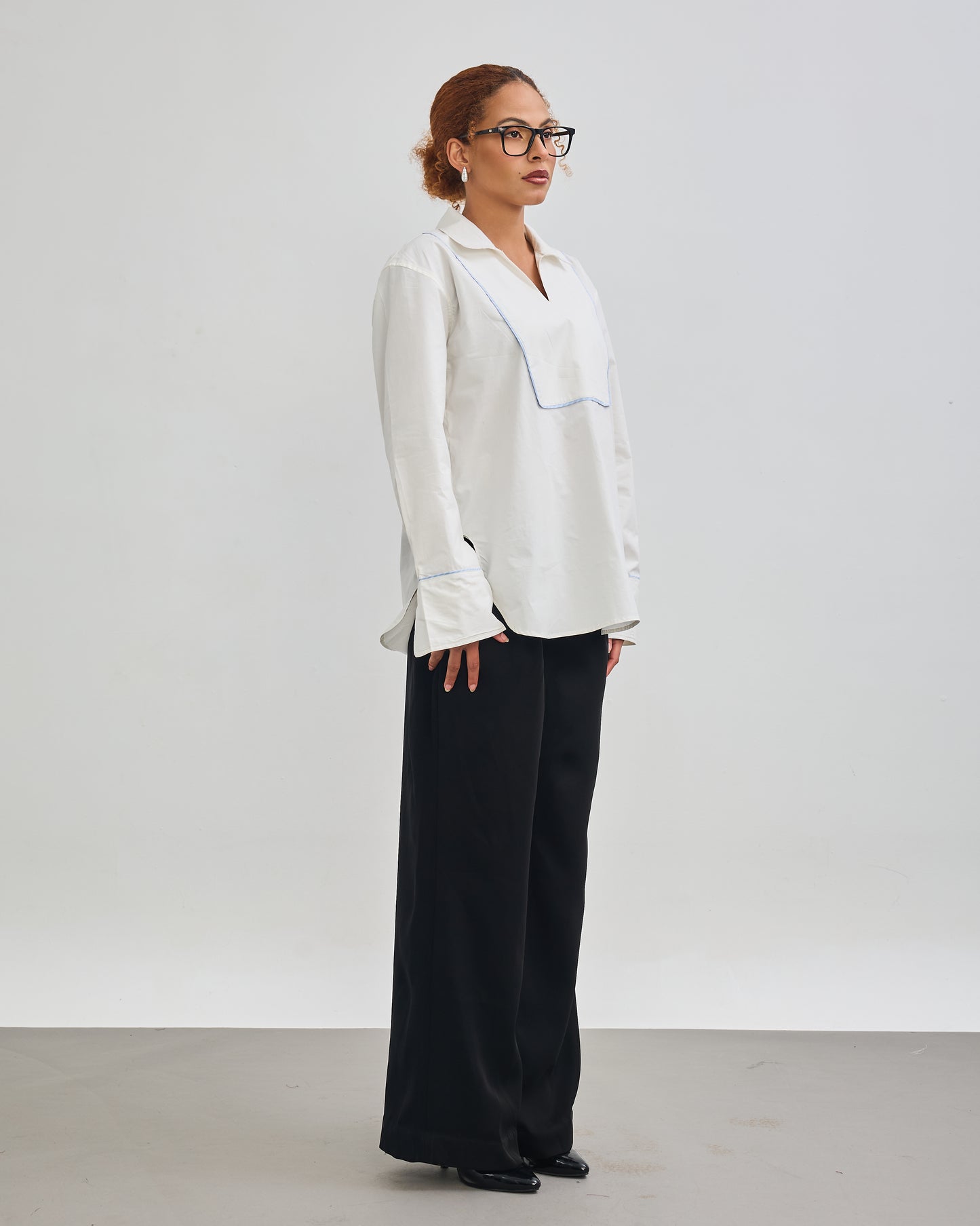 Classic White Pull Over Shirt