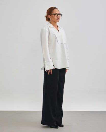 Classic White Pull Over Shirt