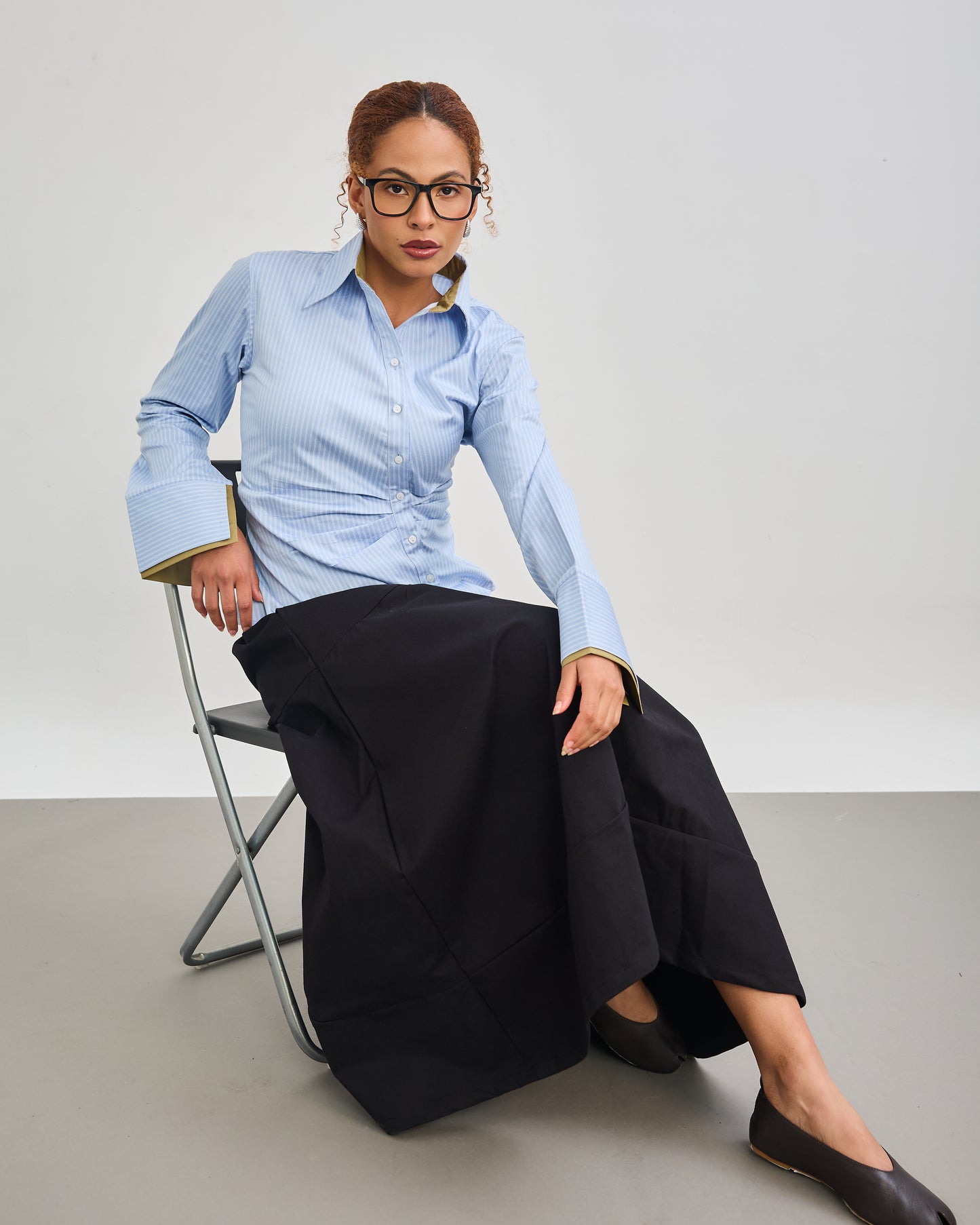 The Structured Tiered Skirt - Black