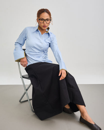 The Structured Tiered Skirt - Black