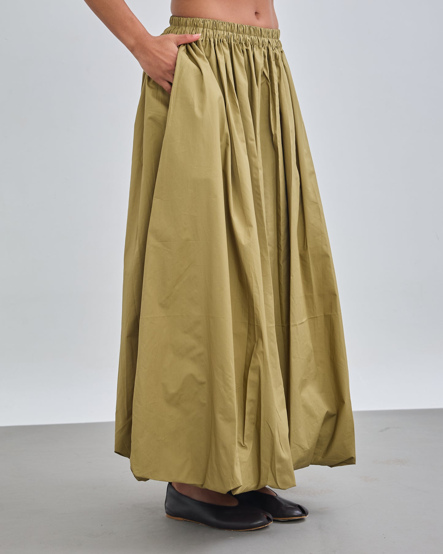 Balloon Skirt - Olive Green