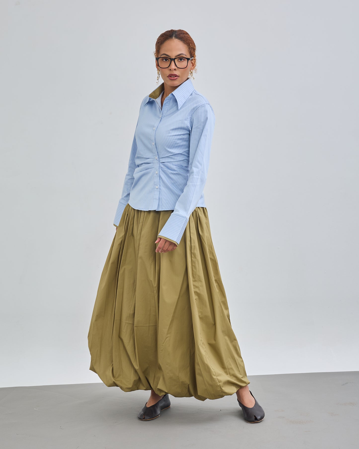 Balloon Skirt - Olive Green