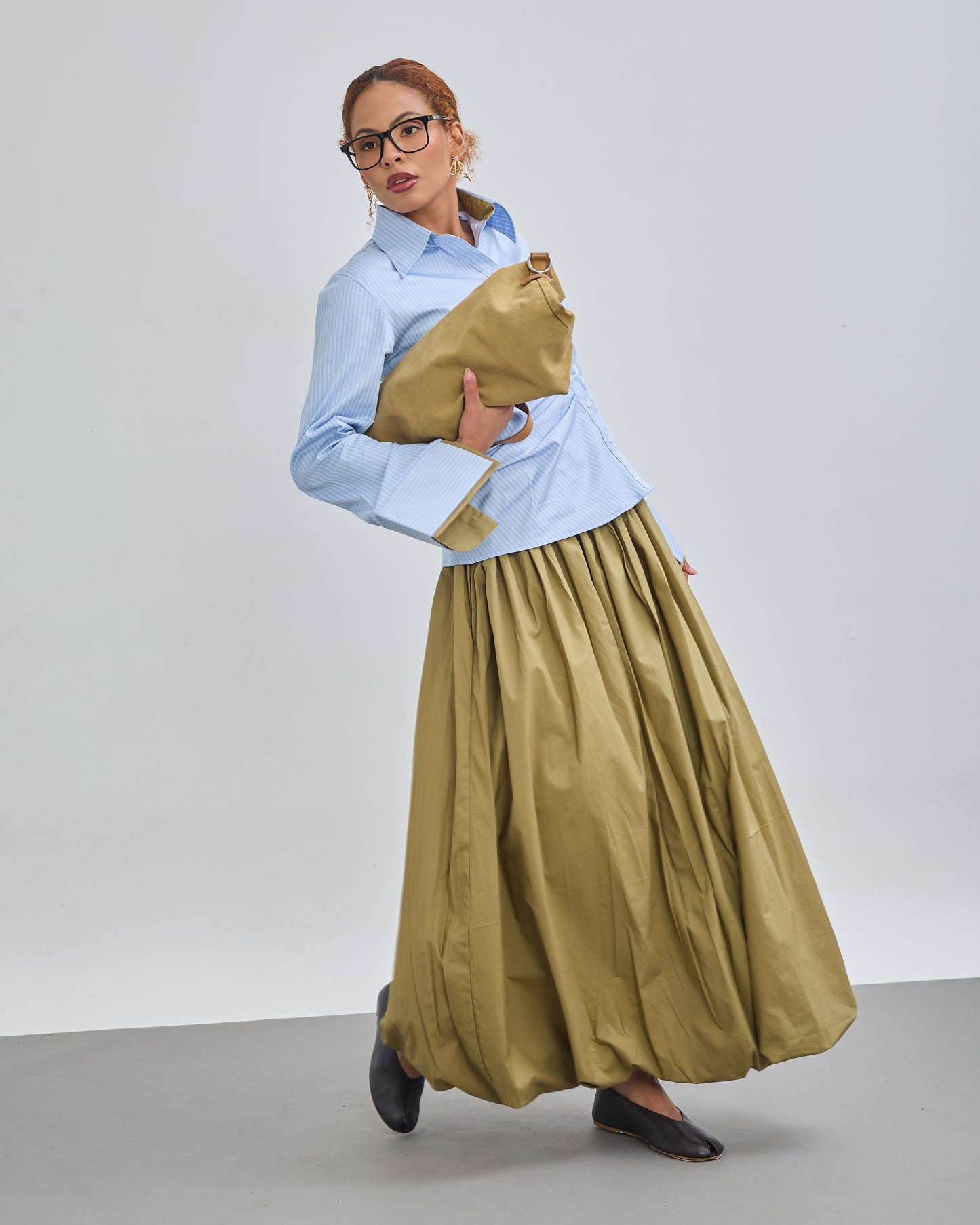 Balloon Skirt - Olive Green