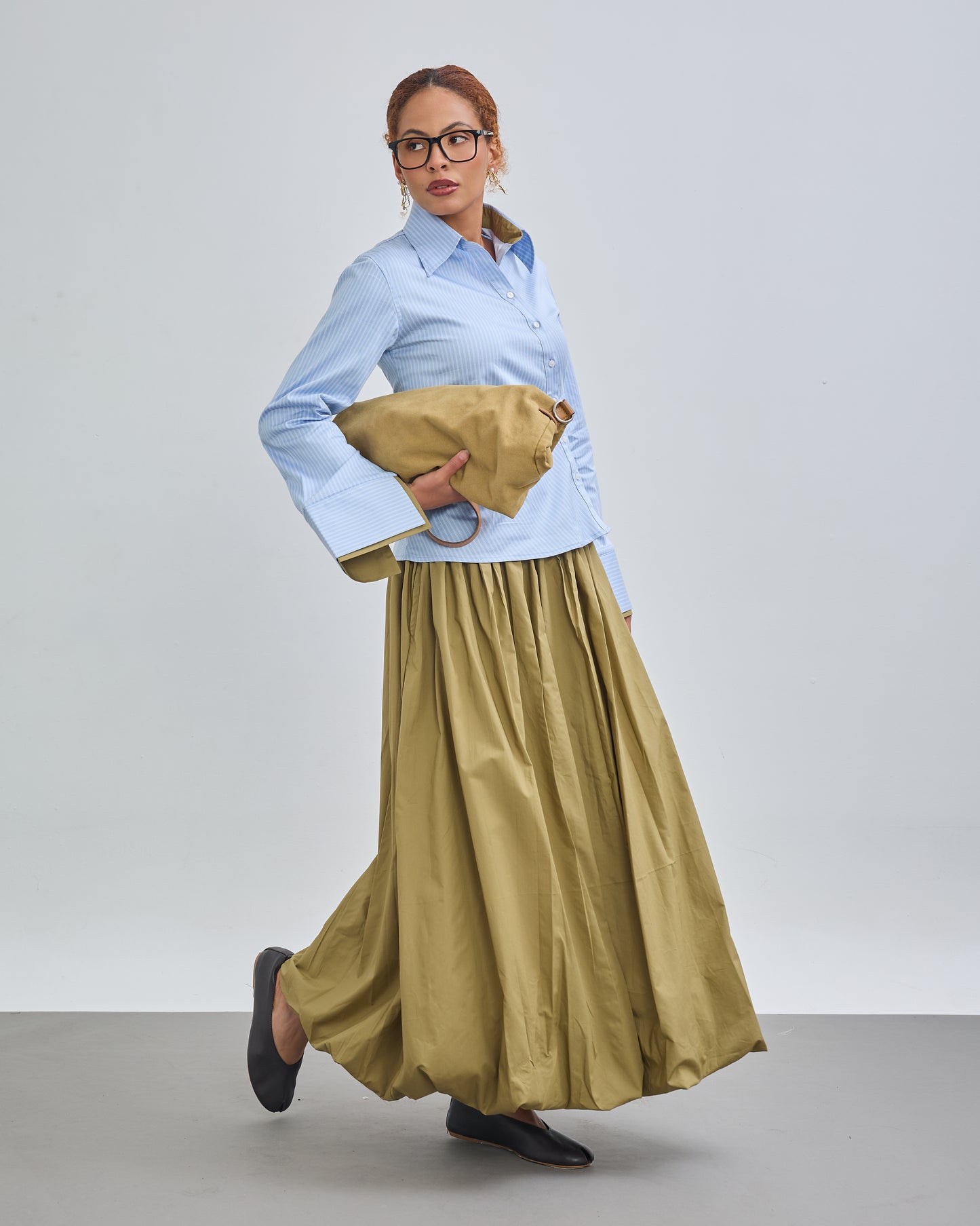 Balloon Skirt - Olive Green