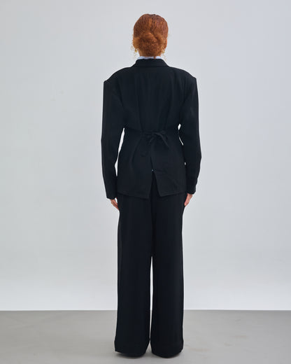 The Signature Double Breasted Blazer - Black