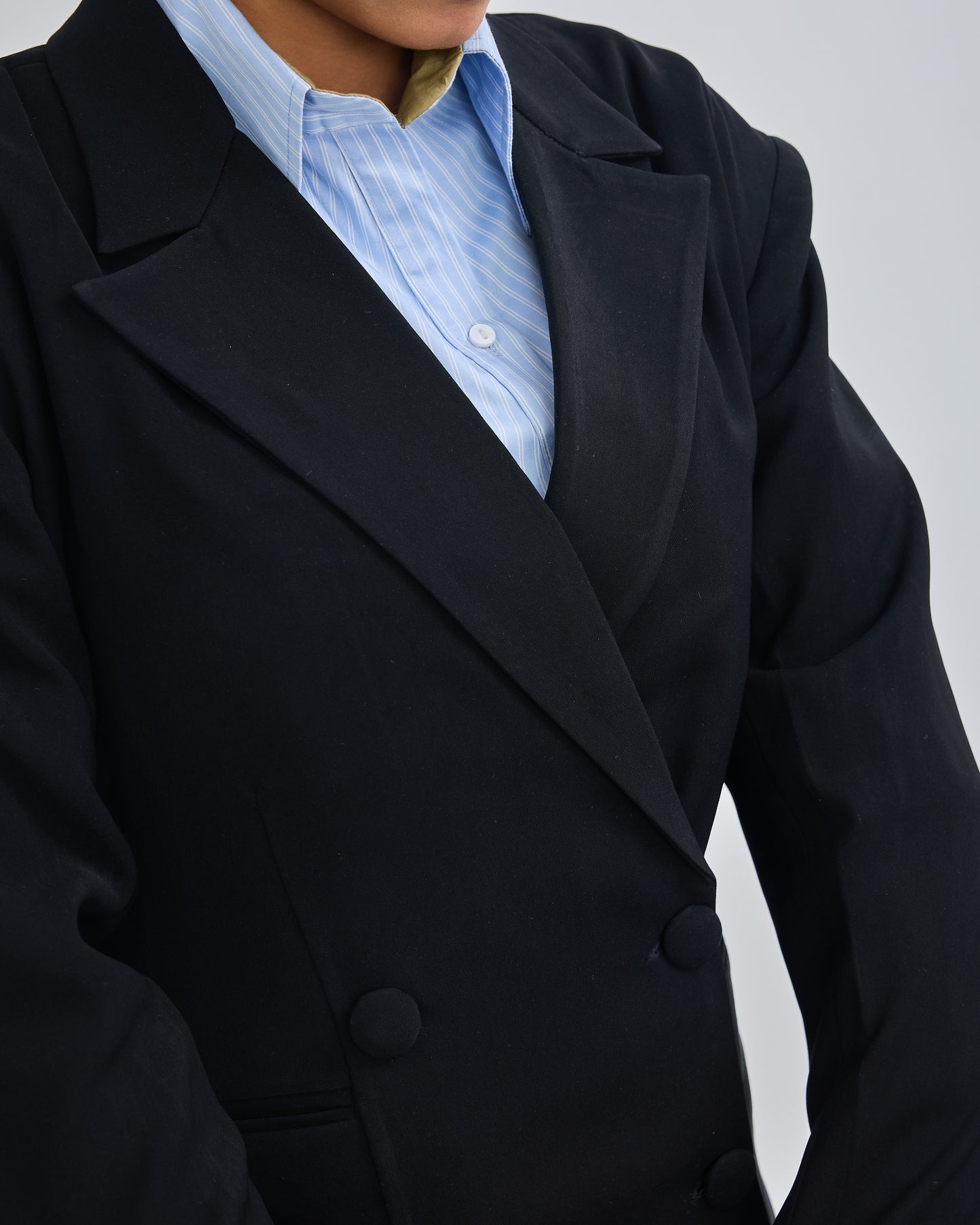 The Signature Double Breasted Blazer - Black
